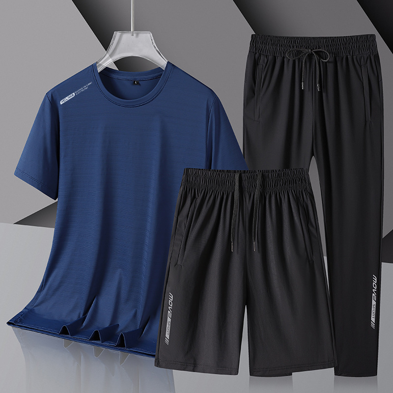 Traje azul/corte recto