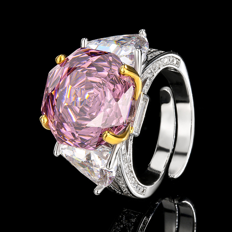 Bague rose séchée, taille ajustable