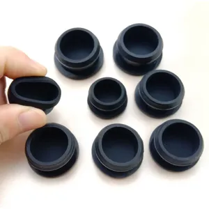 硅橡胶帽黑色/白色/透明/灰色T型孔塞卡扣式垫圈落料端密封塞