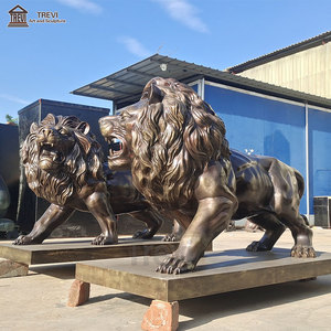 Trevi Bán Buôn Cuộc Sống Kích Thước Đúc Bronze Sư Tử Bức Tượng Điêu Khắc Cho Cửa Trước Trang Trí - Product Image 5