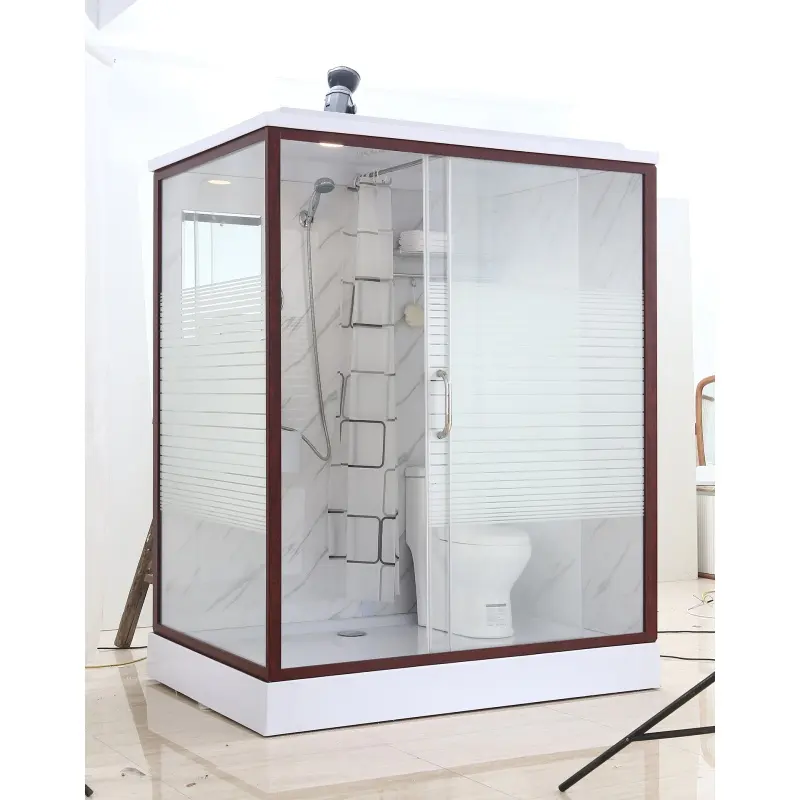 XNCP Hotel project overall shower enclosure curved fan partition glass sliding door shower enclosure bathroom toilet bathroom