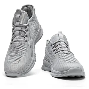 NLK dantel-up Mesh Sneakers erkekler için kaymaz koşu artı boyutu ayakkabı nefes rahat erkek Zapatillas Hombre