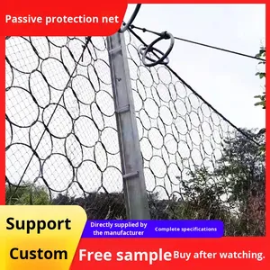 ตาข่ายป้องกันแบบพาสซีฟ ปรับแต่งได้ตามความต้องการ เทคนิคการจีบแบบหกเหลี่ยม สำหรับป้องกันหินตกจากเนินลาดชัน ใช้กับรั้ว ผลิตจากโรงงาน - Product Image 3