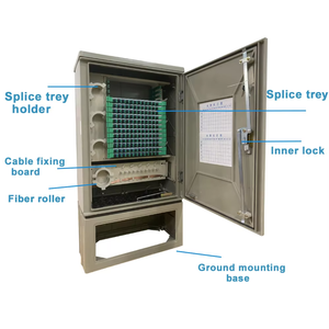 Outdoor <strong>Telecom</strong> FTTH 96/144/288 Core Fiber Optic Distribution Cabinet SC/FC Storage Fiber Optic Cross Connect WiFi GSM GPRS - Product Image 5