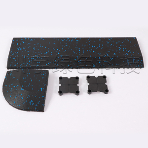 健身房橡胶地板垫瓷砖，带健身房边缘平台和橡胶卷 - Product Image 6