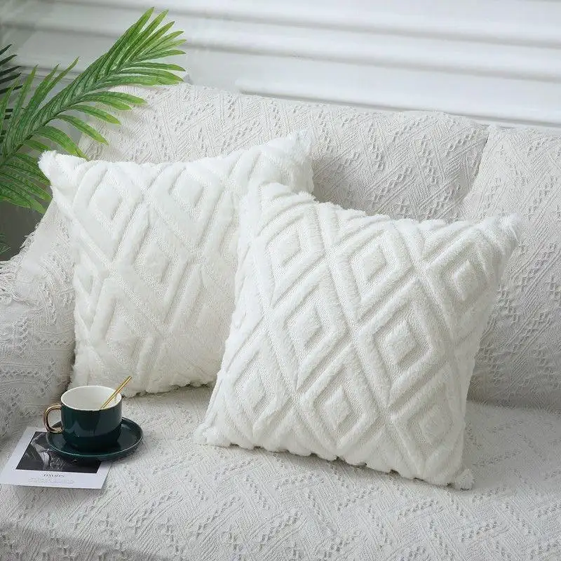 Throw Pillows Cover 45x45 Funda De Almohada polar artificial Funda de cojín de moda para decoración del hogar