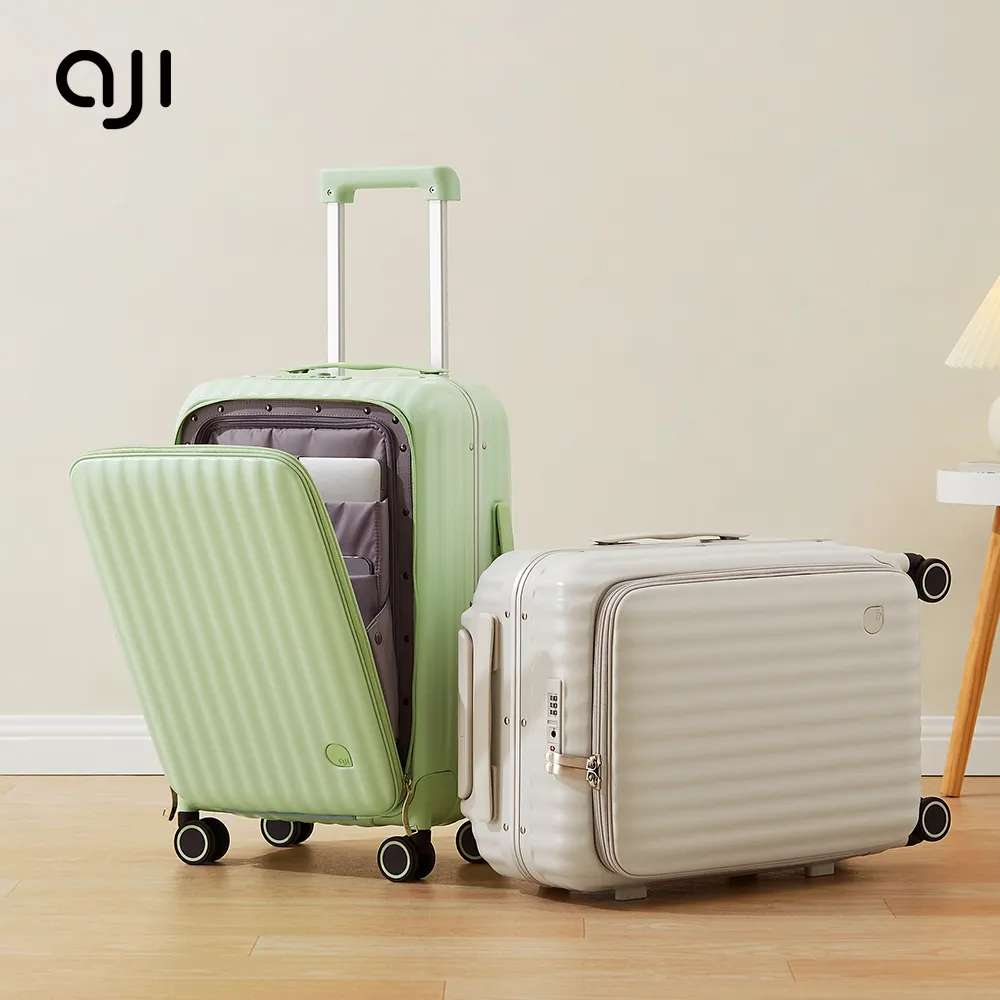 Aji Designer Trolley Case alluminio Business Travel PC Carry-ons Set valigie leggere da 20 pollici bagagli