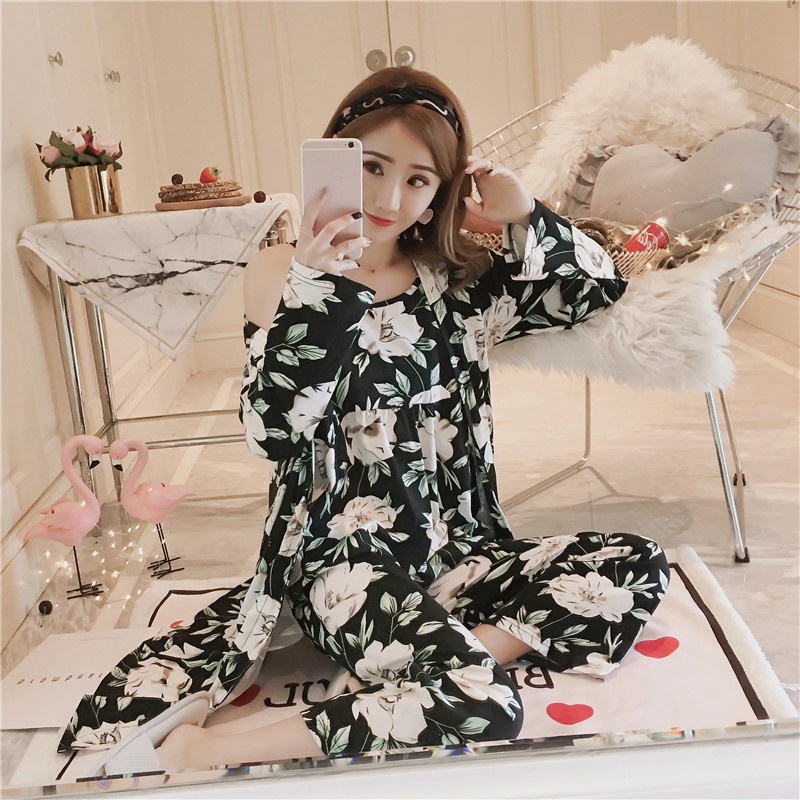 Noir blanc Floral