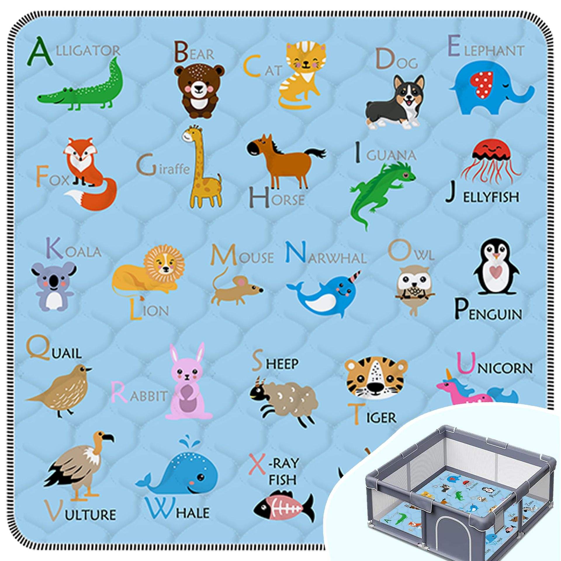 Personnalisé-bleu animaux