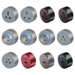 Toma de corriente con interruptor Toma de corriente Extensión eléctrica Salida Módulo extraíble con indicador LED Enchufe universal del Reino Unido Adaptadores de USB-C - Product Image 6
