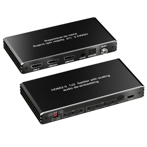 HDMI 2.0 4K @ 60HZ分路器1进2出8位4:4:4 HDR SPDIF光学音频缩放器输出 - Product Image 1