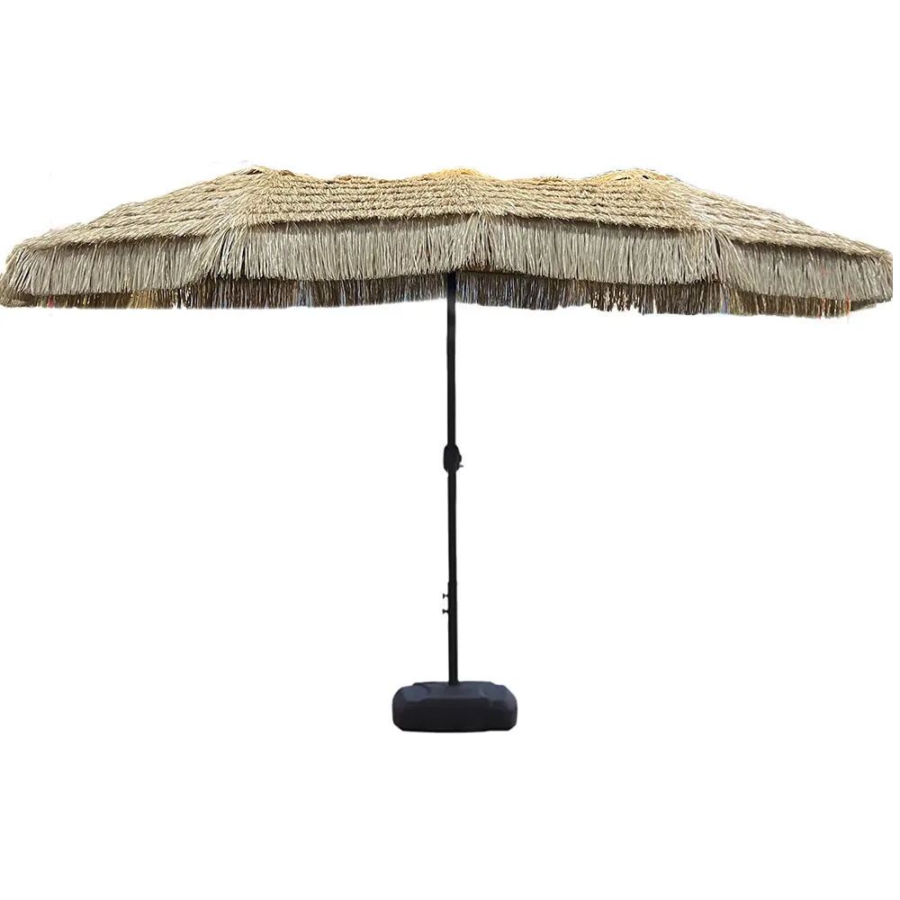 Parapluies OEM Parapluies de patio en chaume Tropical Palapa, Raphia Tiki Hut Hawaiian Hula Parapluies de plage/