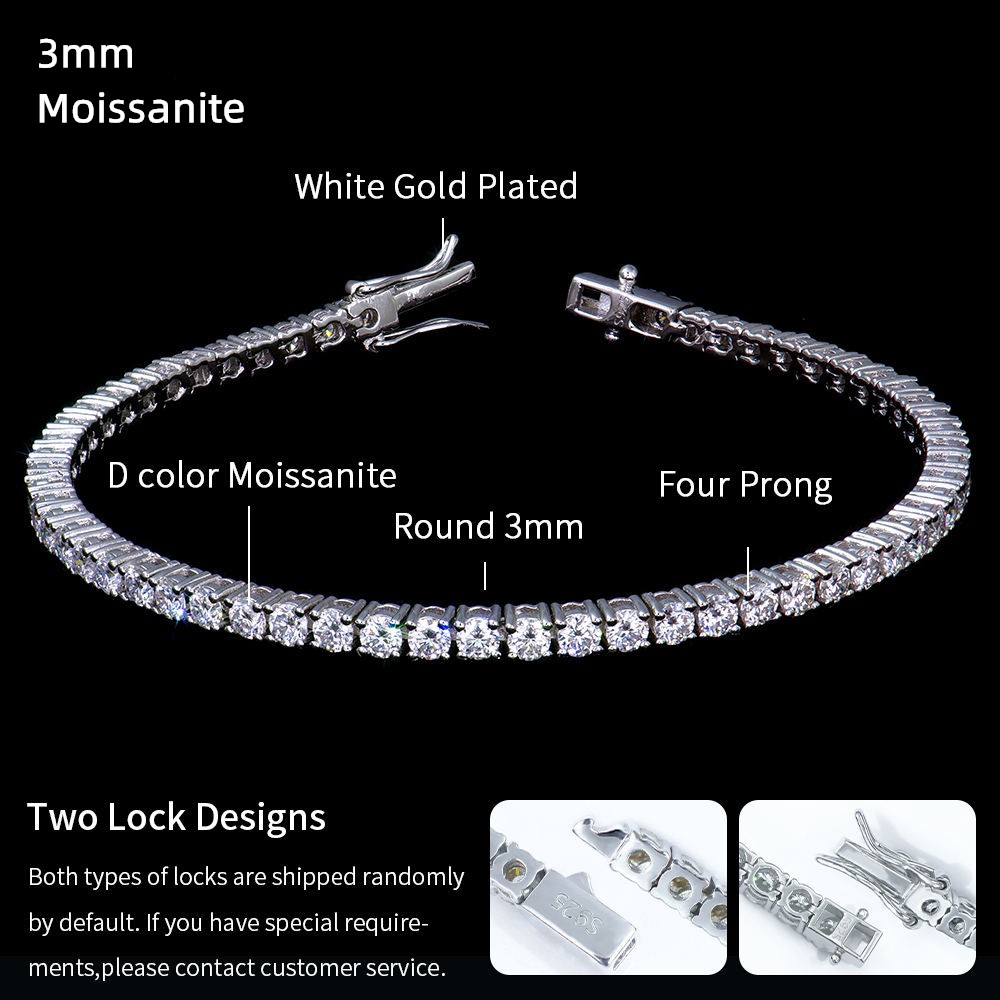 3MM Moissanite-8 Heart 8 Arrow