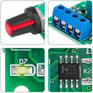 Aismartlink PWM a bassa tensione regolatore di velocità del motore DC 12V 2A 1803BK regolabile interruttore Driver con manopola di controllo della velocità - Product Image 4