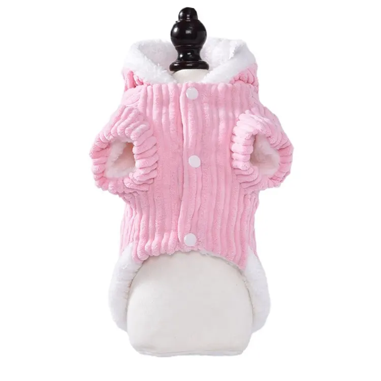 Vente en gros de vêtements pour animaux domestiques forme de lapin hiver nouveau sweat à capuche épais en velours oreille de lapin poméranien mignon chien chat manteau robe pull