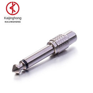 6.35 büyük iki çekirdekli RCA kadın kafa Lotus AV adaptörü için güç amplifikatörü PVC ceket için hoparlör araba Video mikrofon kamera stok - Product Image 5