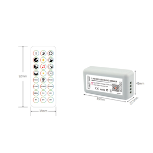 DC5V12V24V Wireless Smart Phone Tuya WiFi LED Controller Alexa musica Controller di scena Timer per singola striscia di luce di colore - Product Image 5