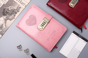 B6 Coded Lock Plan Weekly Leather Promotion Planner <strong>Elastic</strong> Tape Customized Logo HardCover PU Journal Agenda <strong>Notebook</strong> for Diary - Product Image 2