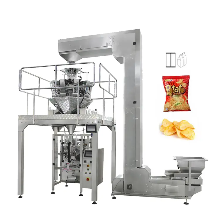 Vertical automática pequeña tortilla maíz plátano snack patatas fritas máquina de embalaje