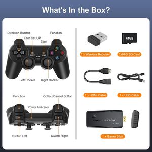 15個のエミュレーターを内蔵したレトロゲームコンソール25,000ゲーム4K HDMI出力2.4GHz-ノスタルジックなNESサポートモデルX2 - Product Image 3