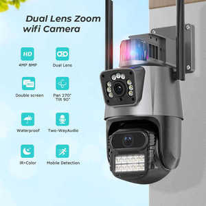 Cámara PTZ inalámbrica WIFI de 6MP, 360 grados IP66, Puerto RJ45 resistente al agua, seguridad con visión nocturna, funciones de Zoom AI, cámara de red - Product Image 5