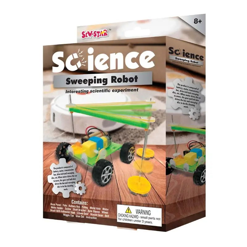 Hot verkauf schule liefert Stem DIY 2021 einfach bedienen montage Sweeping Robot kit pädagogisches Science spielzeug für kinder kinder