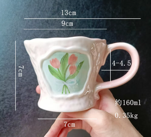 Ins Irregular Ceramic Coffee Mug Underglaze Handmade Creative Nordic Ceramic Mug <strong>3D</strong> Cute <strong>Mini</strong> Coffee <strong>Cup</strong> - Product Image 6