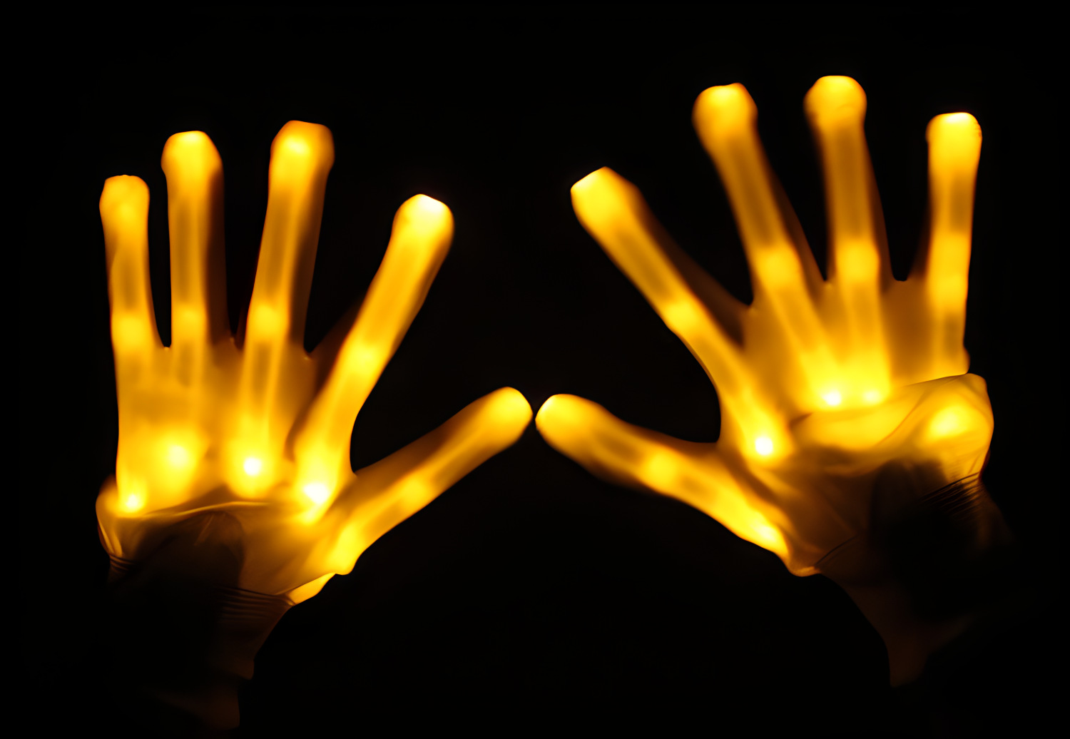 Guantes Led (resplandor amarillo) - (adulto)