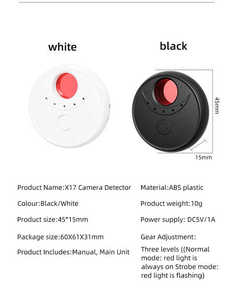Escáner infrarrojo portátil Detector de cámara antiagujeros con lente oculta Equipo de protección de seguridad antiespionaje Sistema de alarma - Product Image 3