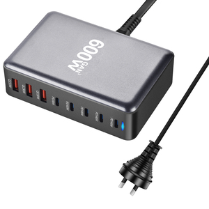 600W hızlı PD şarj 8 port USB tipi cep telefonu Laptop onarım istasyonu adet şarj standı standı duvar şarj masaüstü hızlı şarj GaN şarj - Product Image 5