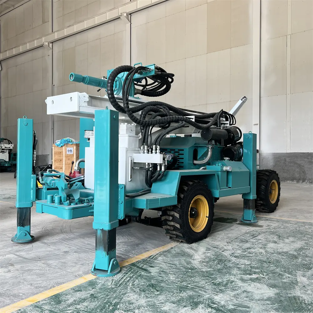 High Quality Hydraulic 200m/300m/500m Trailer Drilling Water Well Drilling Rig