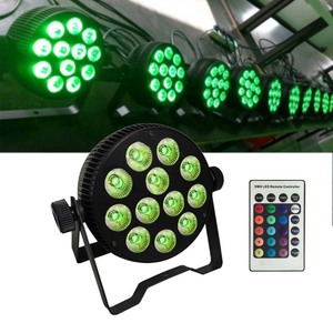 6in1 RGBAW UV IR Remote <strong>Control</strong> 12x8 <strong>Dmx</strong> Flat Led Par Can Light <strong>with</strong> Great Wash Effect for Live Events - Product Image 1