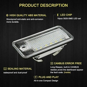 ללא שגיאה-canbus לבן הוביל מספר רישיון לוחית אור חצוף מערכת 12v עבור audi a3 a4 b7 a6 c6 s6 a8 c6 s6 a8 c6 s6 a8 - Product Image 5