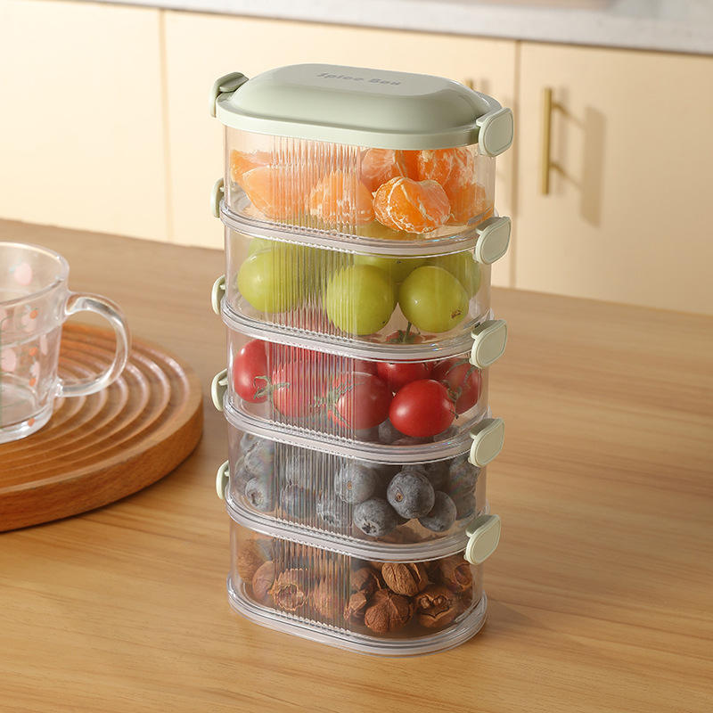 กล่องเก็บของ 5 ชั้น - สีเขียว