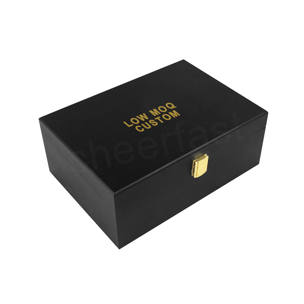 Scatola regalo in legno MDF nera personalizzata