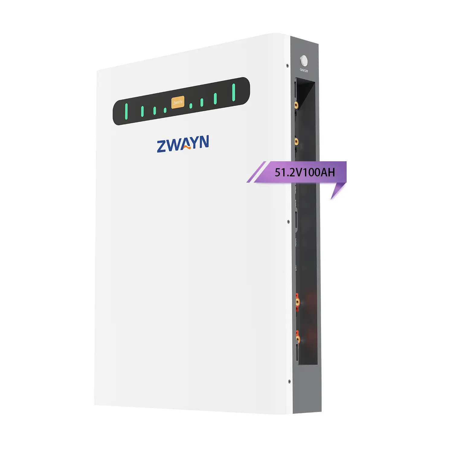 Zwayn Ongrid tembok tenaga surya, Penyimpanan Energi Rumah isi ulang daya 48v 100ah, baterai 5kW