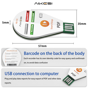 AIKESI RD-10C Reusable Digital Measuring Usb Datalogger <strong>Temperature</strong> Data <strong>Logger</strong> Recorder PDF TEMP Data <strong>Logger</strong> - Product Image 2