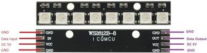 8 Bits WS2812 RGB LED Stick 8 Voll farbiges RGB-LED-Modul Eingebauter Treiber für Raspberry Pi ESP32 Shopping Mall Decoration Lighting - Product Image 4