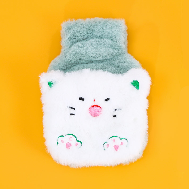 Green and white cat