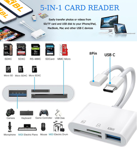 5合1 USB适配器，带支持SD/tf卡的sd卡读卡器，适用于手机，平板电脑和MacBook设备的USB 3.0兼容性 - Product Image 3