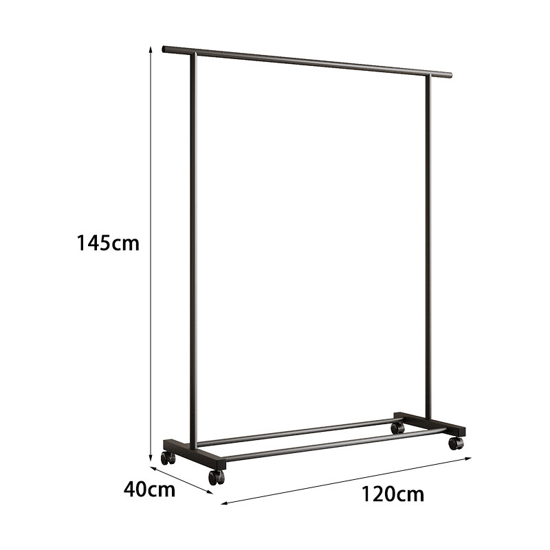 12040145-black-simple single-layer rack