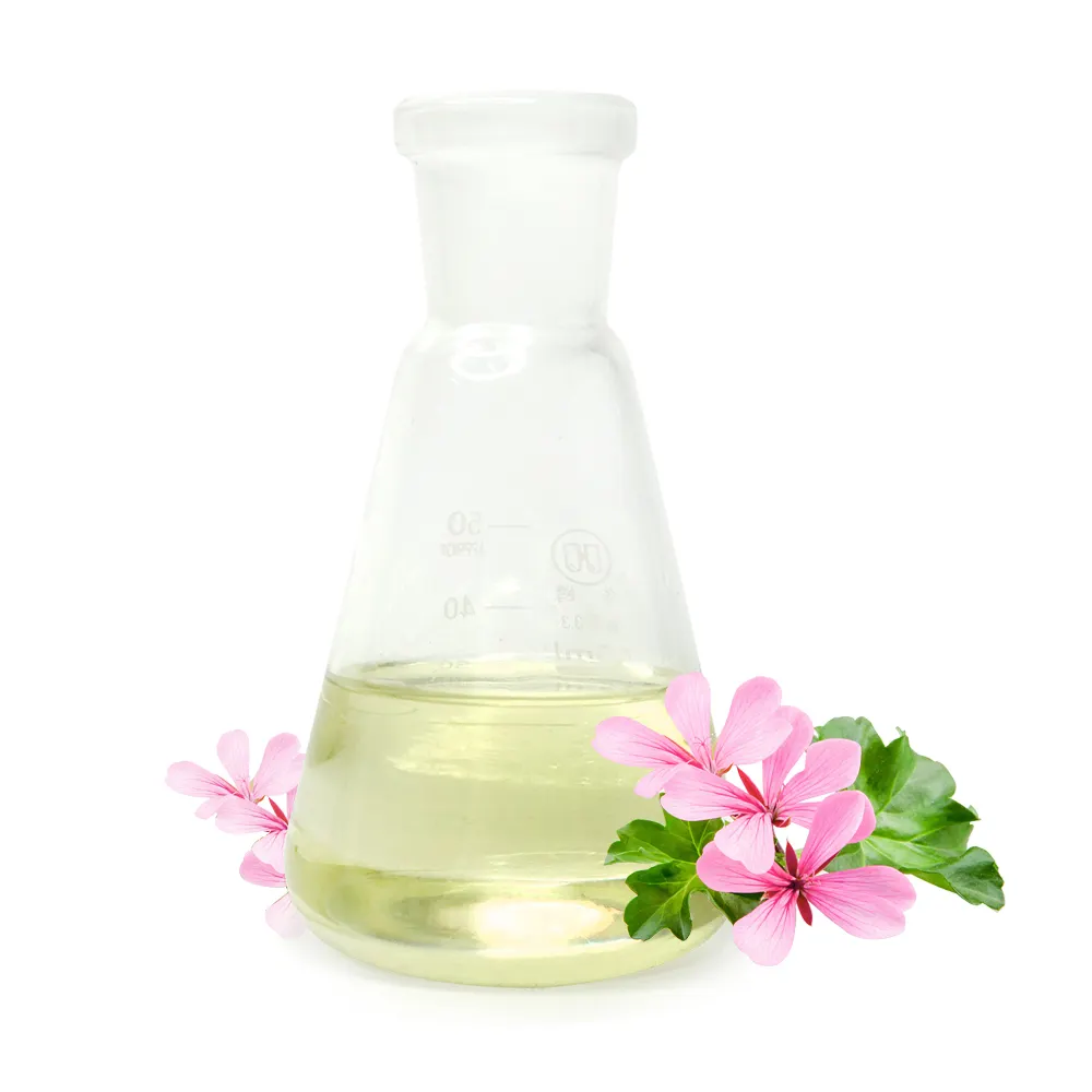 Aceite Esencial de geranio Natural, 100% puro, para fabricación de Perfume, proveedor de aceite de Geranium rosa