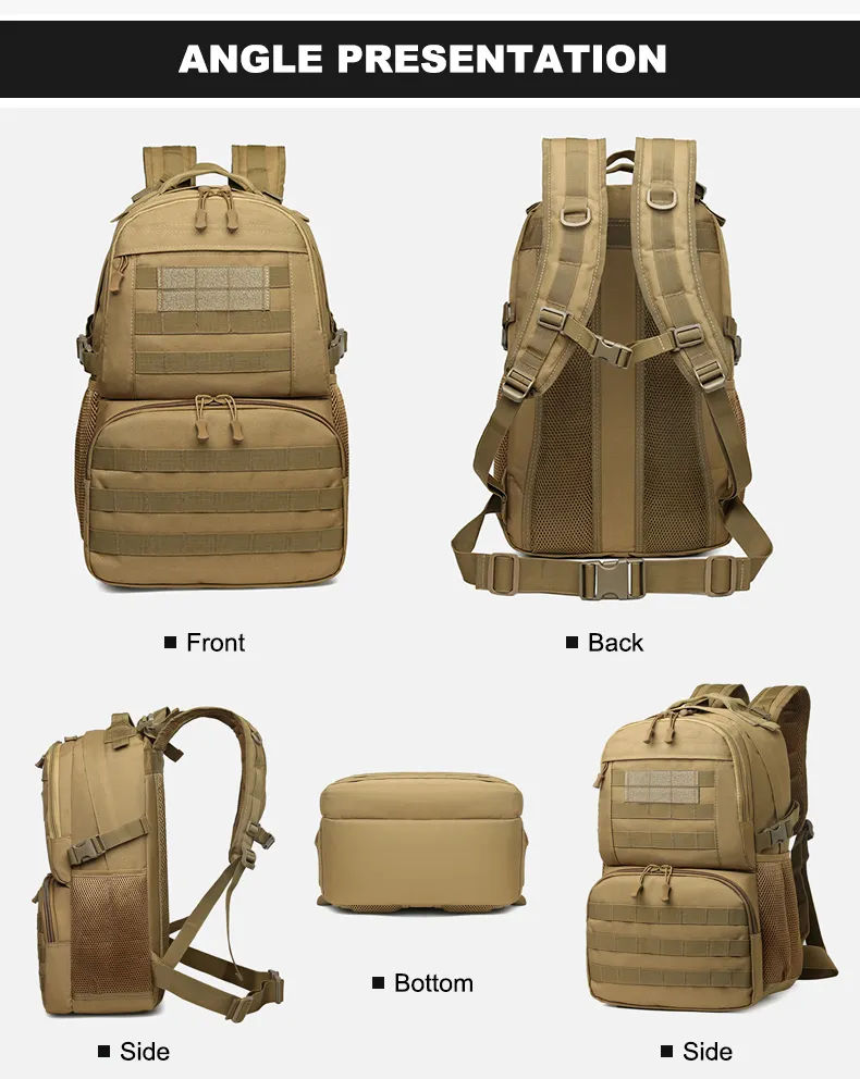 Large Capacity USB Camouflage camping On Foot Waterproof Laptop Backpacks Tactical Outdoor Travel Backpacks