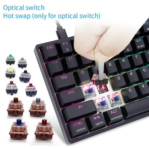 Skyloong-interruptor óptico SK96 gateron, interruptor mecánico colorido rgb hotswap de 96 teclas para juegos, para programador - Product Image 4