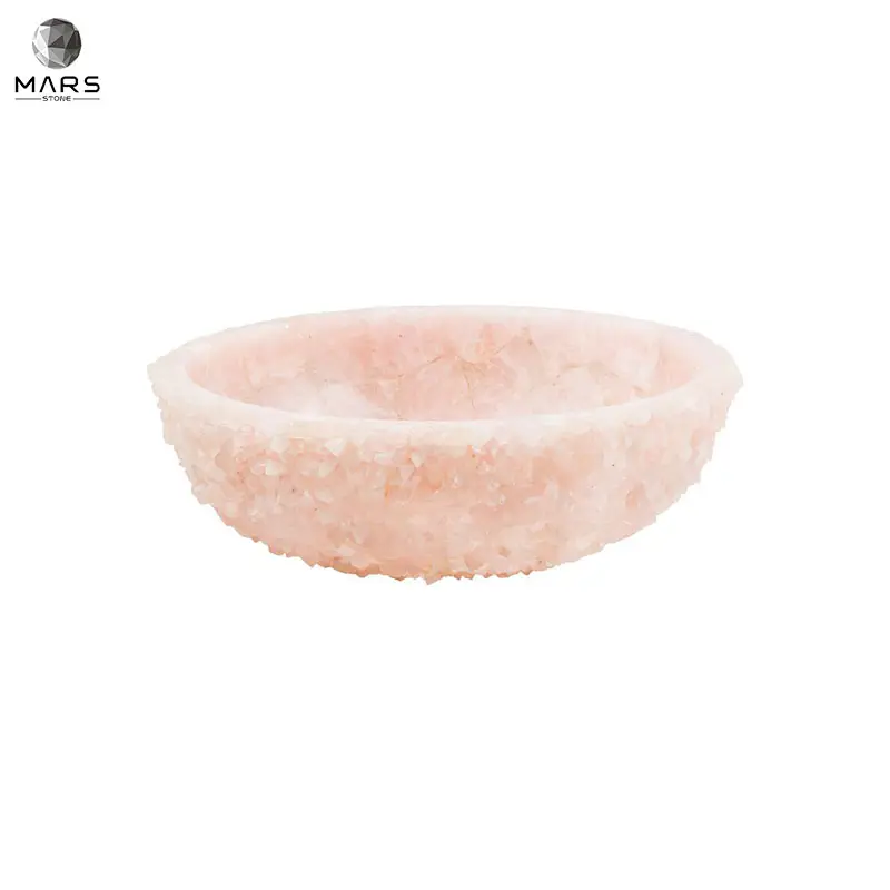Bacia de lavar pedra rosa natural de fábrica chinesa, polido design redondo para banheiro