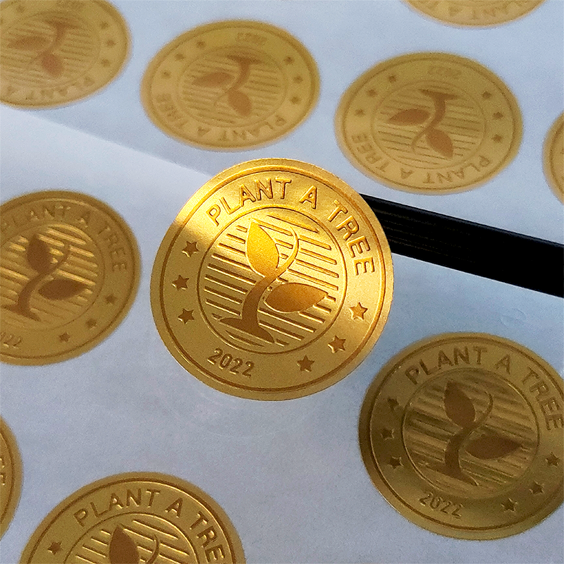 Etiqueta personalizada de estampado en caliente
