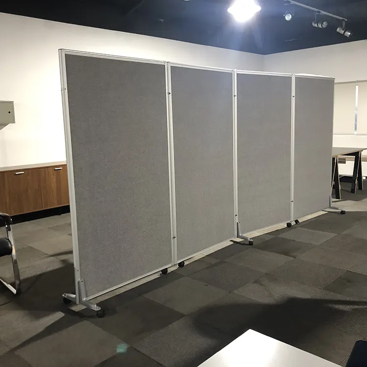 Foldable Office Partitions Soundproof Office Divider Panels Movable Room Cloth Partition Wall