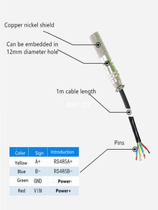 Taidacent PLC di Controllo SHT30 SHT20 Modbus RTU TCP Sensore di Umidità di Temperatura RS485 Temperatura e Sensore di Umidità - Product Image 5