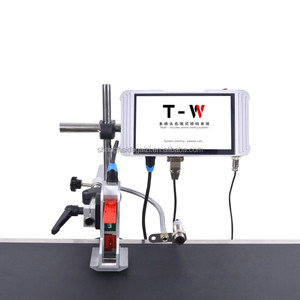 Online Continuous Inkjet Printer Machine 12,7mm 25,4mm für Verfalls datum QR-Code LOT Batch Number Coding Printing
