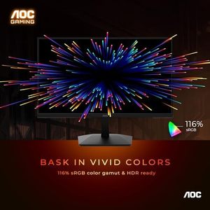 高速配信AOC 24G15N Led PCコンピューターモニターライトバー24インチPCスクリーンケース180Hzモニターオーディオインターフェース付き - Product Image 3